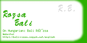 rozsa bali business card
